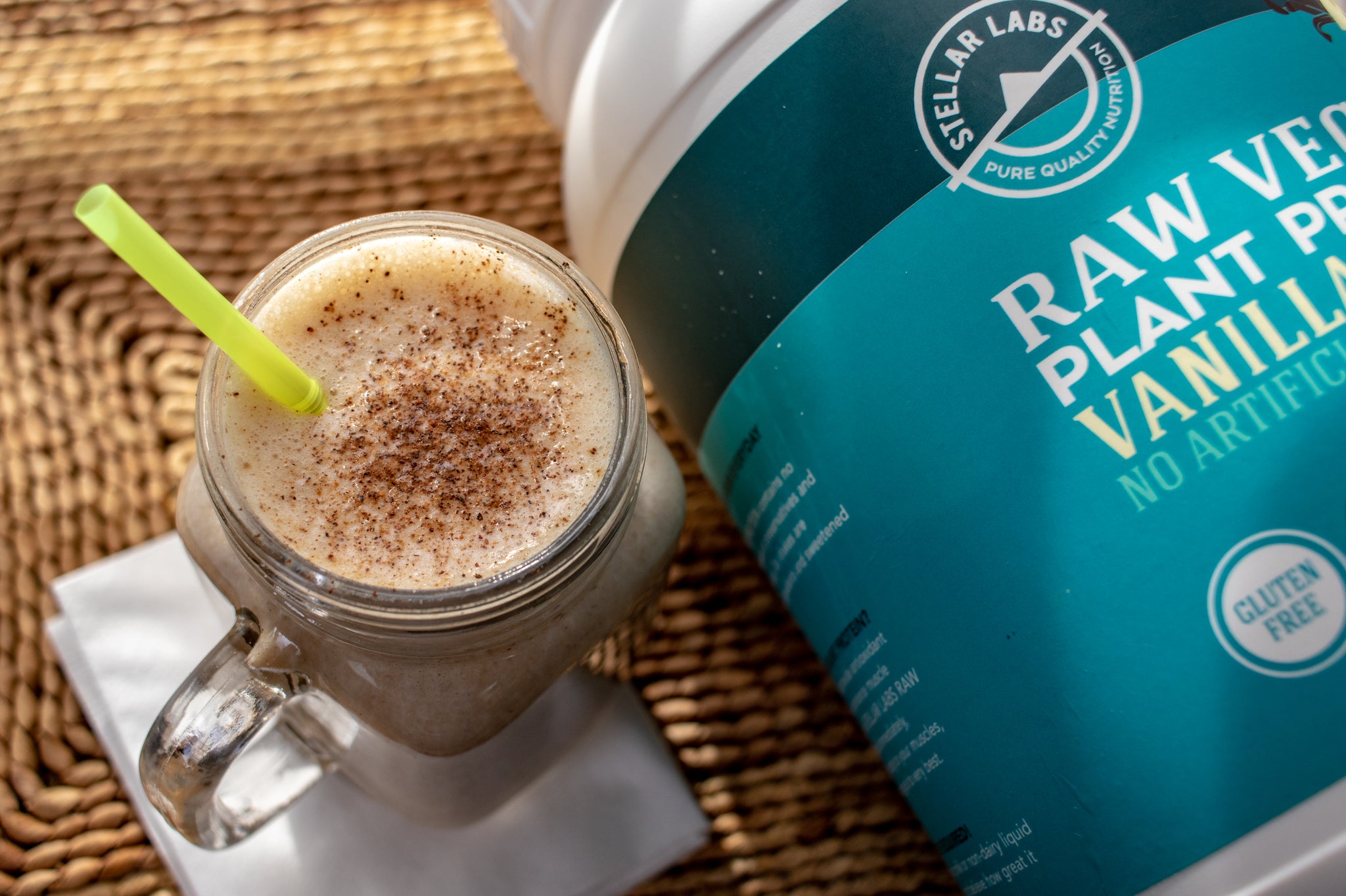 Raw Vegan Banana Ginger Protein Shake