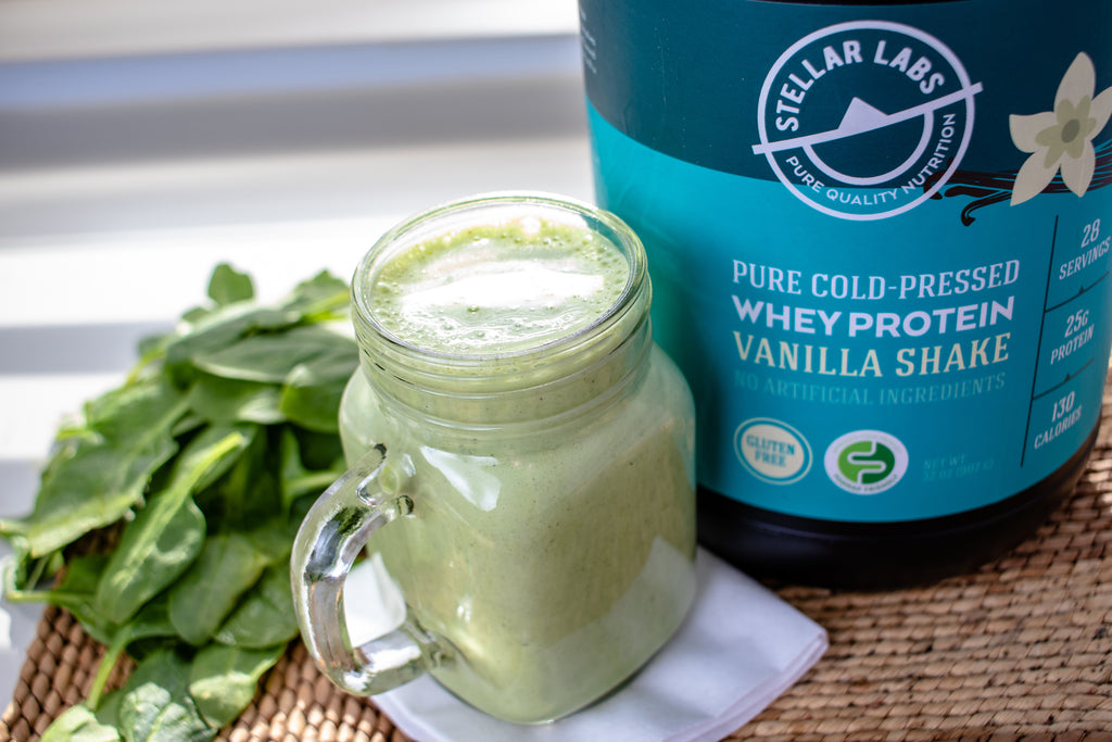 Whey Vanilla Protein Packed Greens Shake