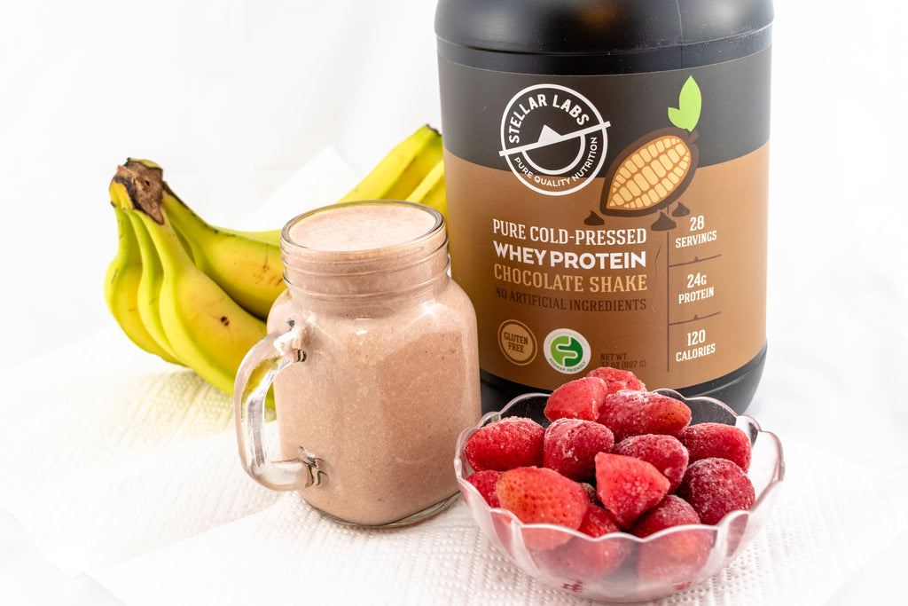 Whey Chocolate Strawberry Protein Shake