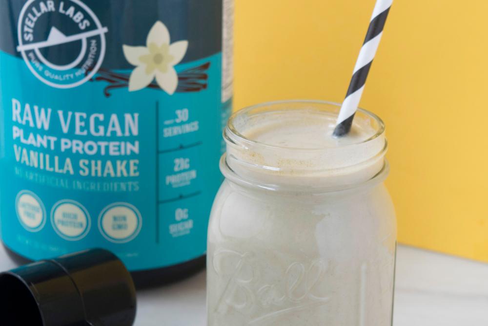 Raw Vegan Vanilla Blueberry Shake