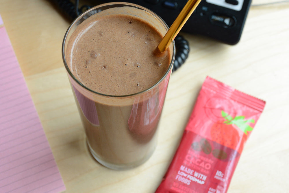 Raw Vegan Chocolate Peanut Butter Banana Smoothie
