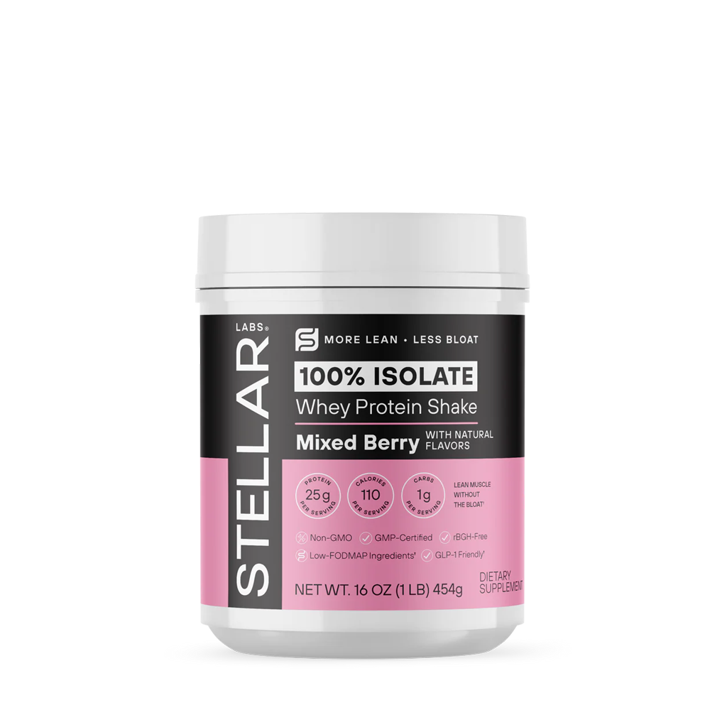 100% Isolate Whey Protein Shake Mixed Berry 1lb