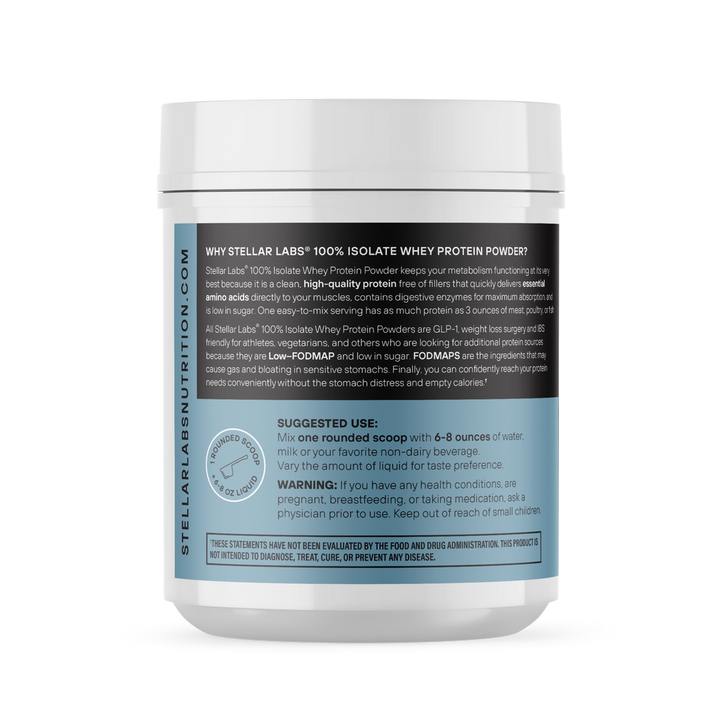 100% Isolate Whey Protein Shake Unflavored 1lb